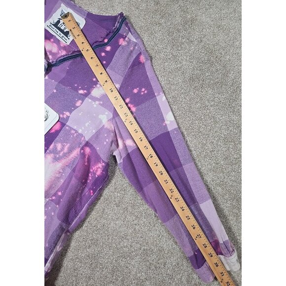 OOAK Upcycled Flannel Shacket Shirt Skeleton The Reader Book Lover Cozy Sz 2XL - Picture 11 of 12